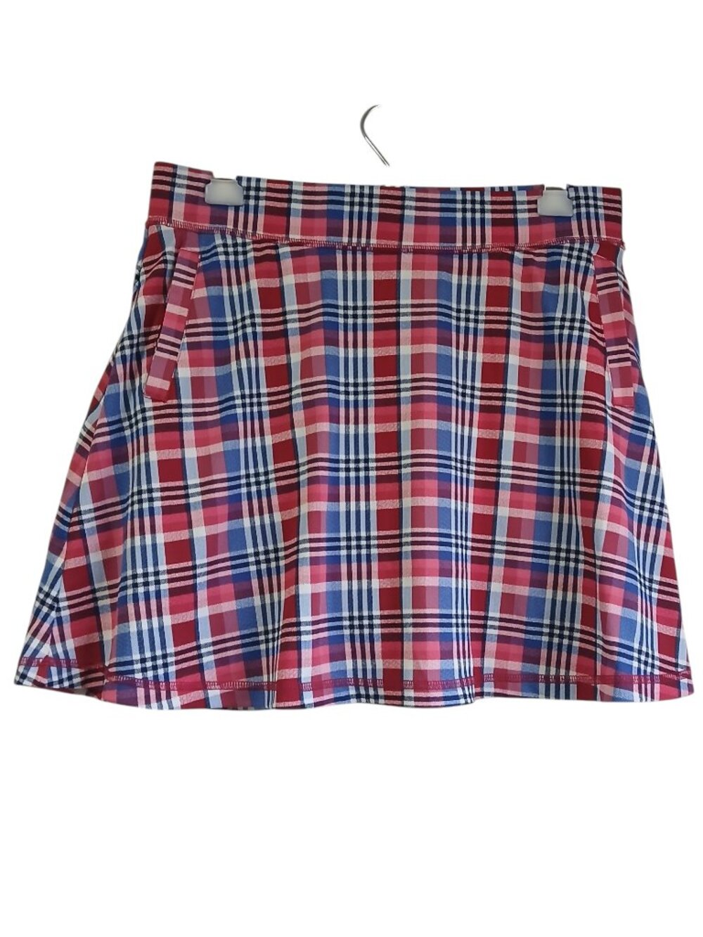 Talbots Red White and Blue Plaid Golf or Tennis Skort Size Large
